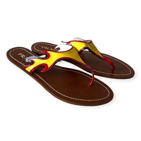 Prada Frame Flat Thong Sandals, Size 39EU, from Prada S/S 2012 Ad Campaign - Picture 2 of 14